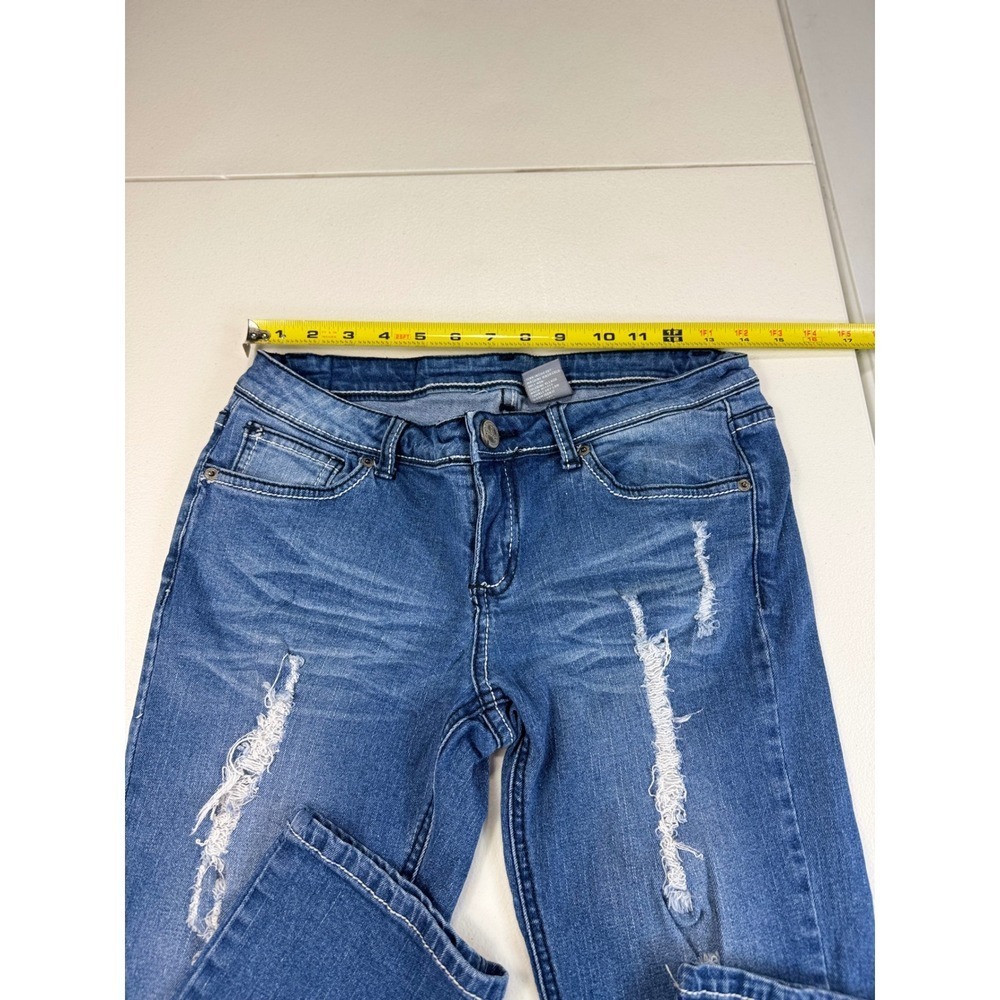 Sowdgirl Jeans Women's Size 9 Blue Denim Distressed Whiskered Wash - Picture 6 of 8